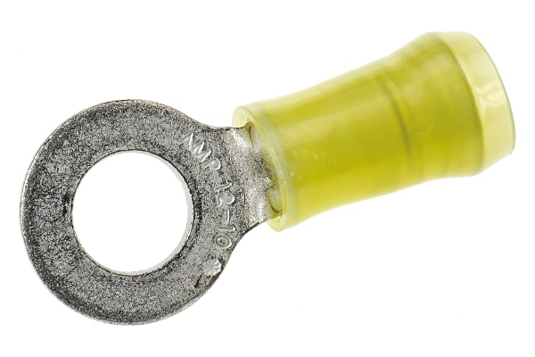 Product image for RING TERMINAL, PIDG,YELLOW, AWG 12-10,M6