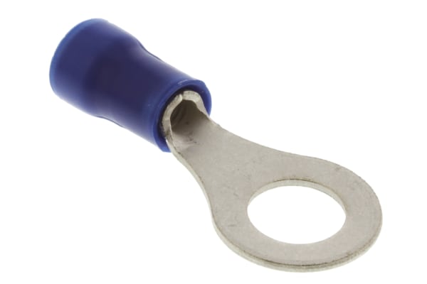 Product image for Ring terminal, PLASTI-GRIP, blue, M6