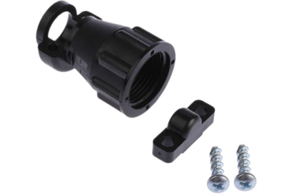 Product image for TE Connectivity Cable Clamp Black Screw Thermoplastic Cable Clamp, 8.36mm Max. Bundle