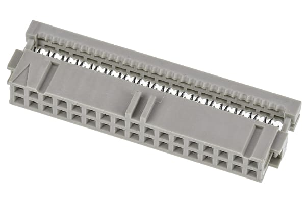 Product image for Ribbon cable conn.rcpt.34way,2.54mm,grey