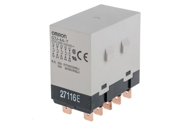 Product image for Relay 4PST-NO quick-connect,25A 240Vac