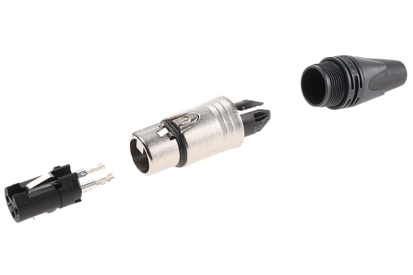 Product image for 3 POLE CRIMP XLR CABLE CONNECTOR -FEMALE