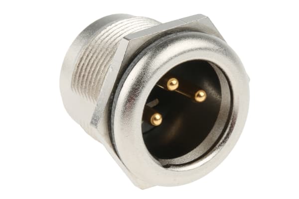 Product image for 3 POLE HEAVY DUTY IP65 XLR CHASSIS PLUG