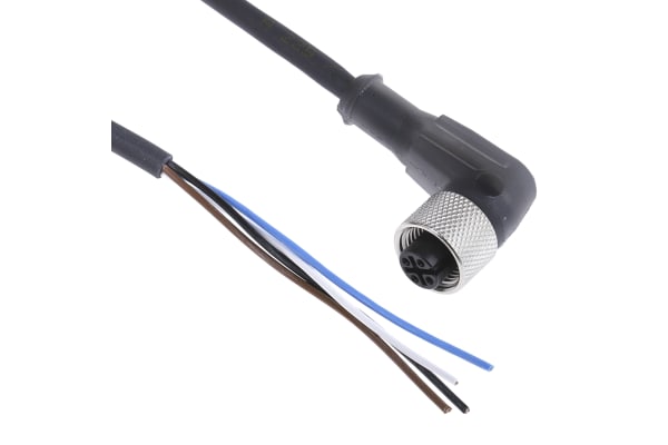 Product image for Prewired Connector M12 4Pin Elbow 2m