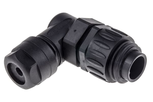 Product image for RA cable conn male crimp 6+PE black b/a