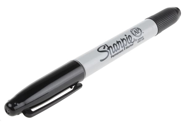 Product image for SHARPIE PEN TWINTIP BLACK MARKER X 12