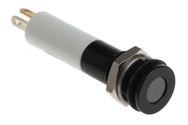 Product image for 8mm flush black chr LED,tri-colour 24Vdc