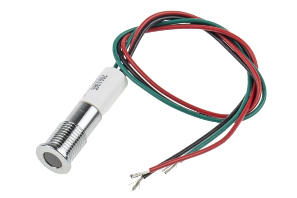 Product image for 8mm flush chrome LED wires,3colour 24Vdc