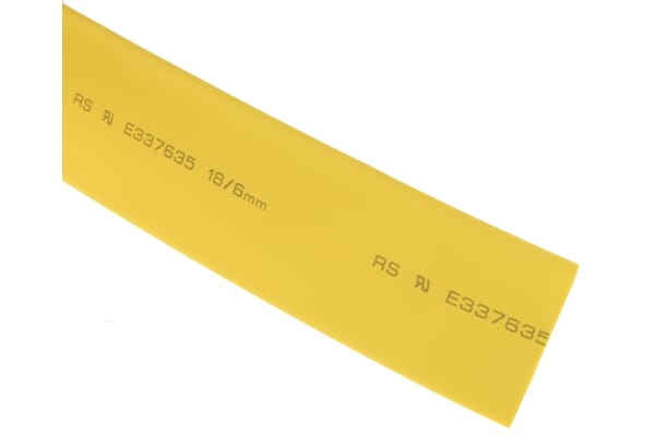 Product image for Yellow heatshrink tube 18/6mm i/d