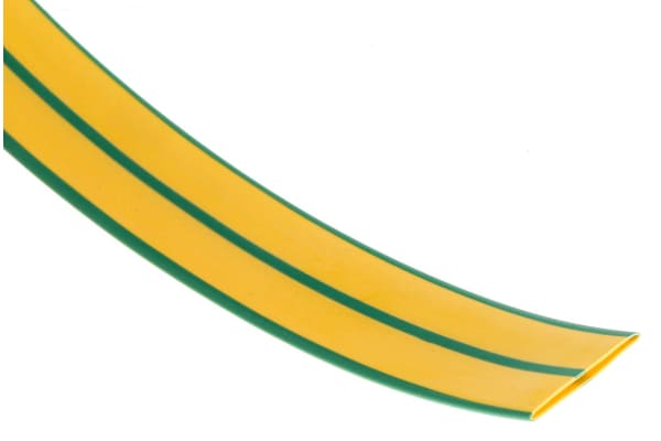 Product image for Green/yellow heatshrink tube 9/3mm i/d