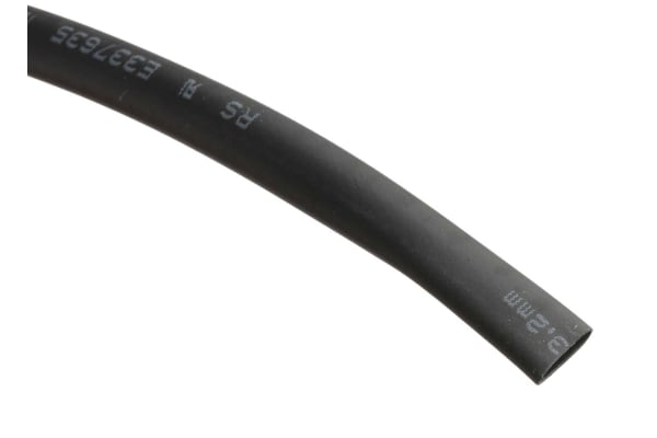 Product image for Black low shrink temp tube 3.2mm i/d