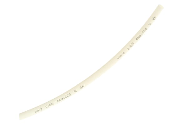 Product image for White low shrink temp tube 2.4mm i/d