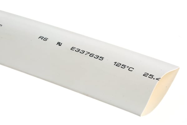 Product image for White low shrink temp tube 25.4mm i/d