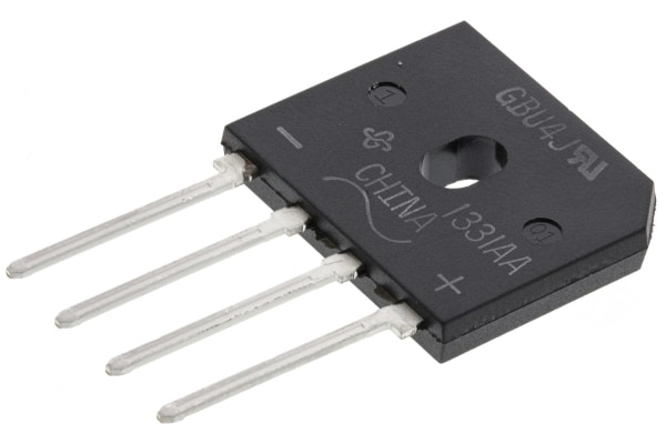 Product image for Bridge Rectifier Diode 4A 600V GBU