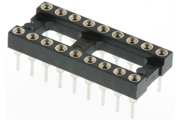 Product image for 18W DIL SOCKET OPEN FRAME SOLDER