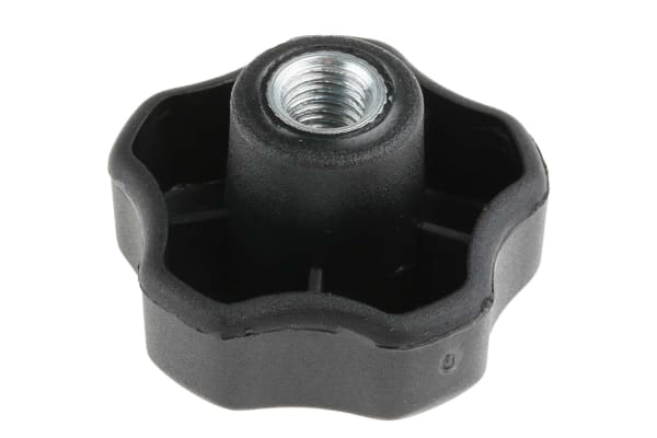 Product image for Star Knob,Steel Thru Insert,M10x15,50dia