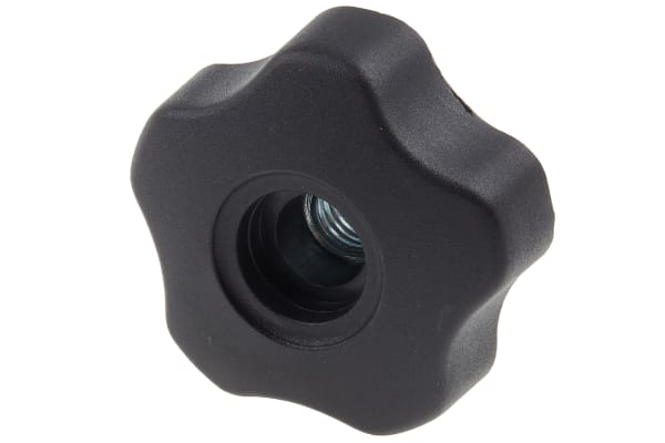 Product image for Star Knob,Steel Thru Insert,M12x18,60dia