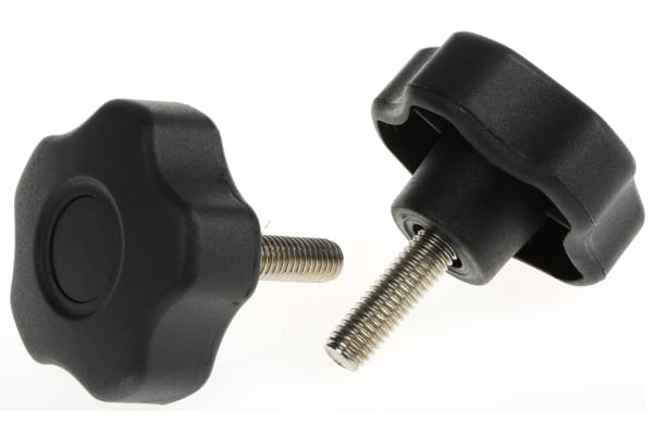 Product image for Star Knob with S/S Stud,M8x25,50dia