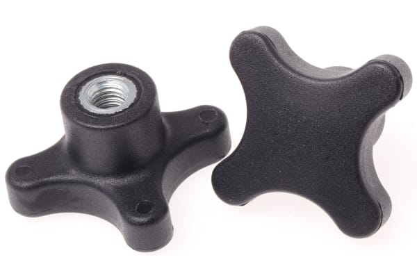 Product image for Cross Knob with Steel Insert,M8x12,50dia