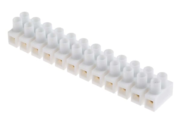 Product image for 12 way polypropylene terminal block