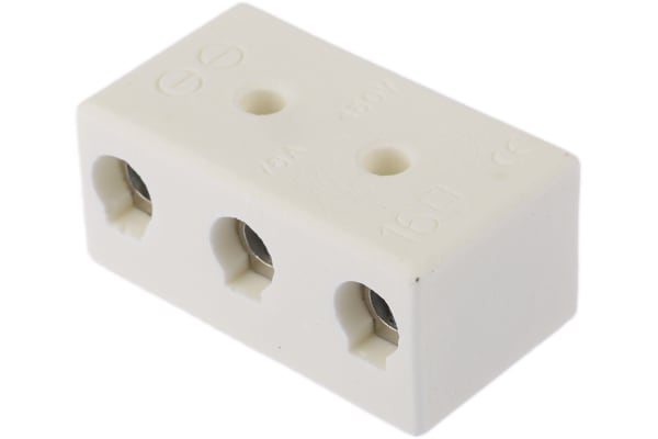 Product image for 3 way ceramic terminal block