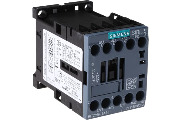 Product image for S00 Contactor 4kW 24Vac NO aux screw