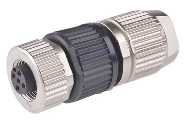 Product image for CIRCULAR CONNECTOR M12-L STRAIGHT 3P F