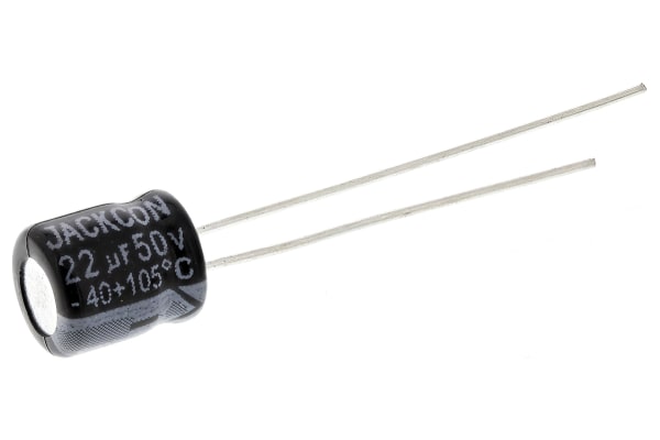 Product image for Radial AL cap, 22uF, 50V