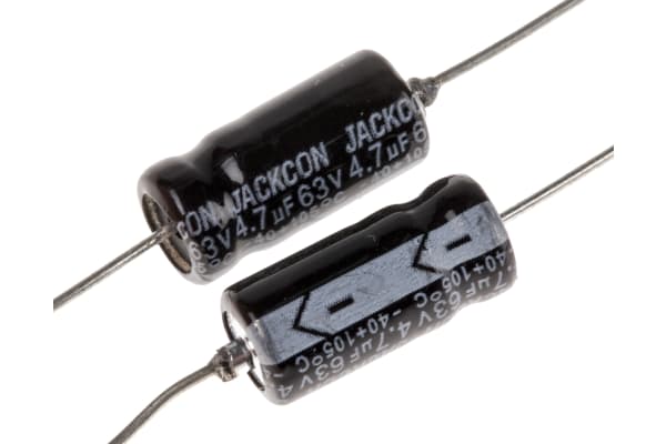 Product image for Axial AL cap, 4.7uF, 63V