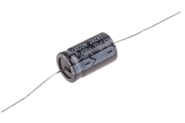 Product image for Axial AL cap, 10uF, 450V