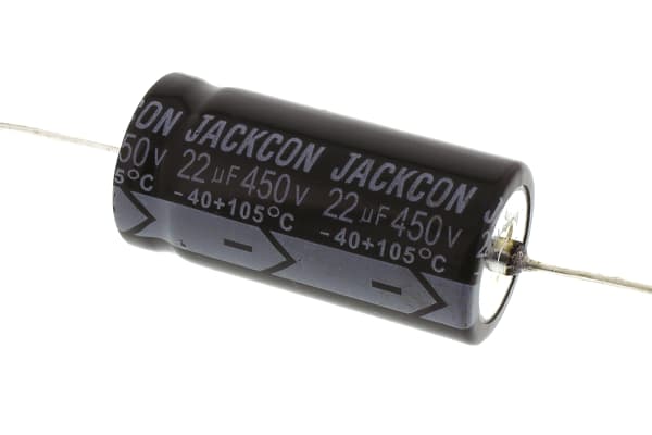 Product image for Axial AL cap, 22uF, 450V