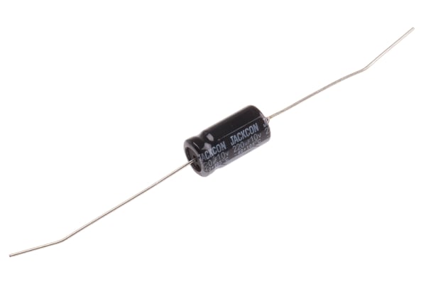 Product image for Axial AL cap, 220uF, 10V