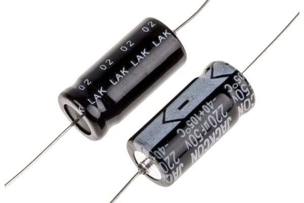 Product image for Axial AL cap, 220uF, 50V