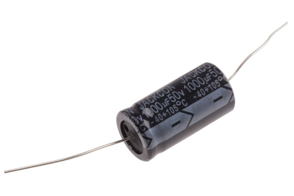 Product image for Axial AL cap, 1000uF, 50V