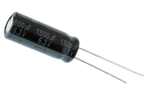 Product image for Capacitor Al FR 1500uF 6.3V (L) 8x20