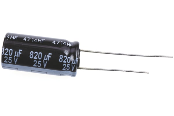 Product image for Capacitor Al FR 820uF 25V 10x20