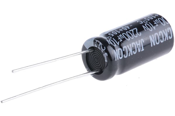 Product image for Radial alum cap, 2,200uF, 10V, 10x20