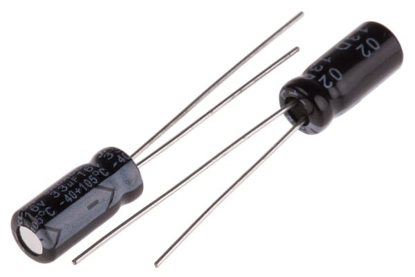 Product image for Radial alum cap, 33uF, 16V, 5x11