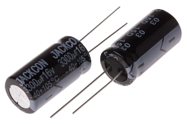 Product image for Radial alum cap, 3,300uF, 16V, 13x26