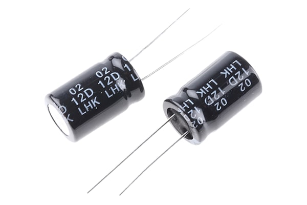 Product image for Radial alum cap, 2,200uF, 25V, 13x21