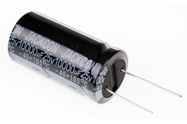 Product image for Radial alum cap, 10,000uF, 25V, 22x42