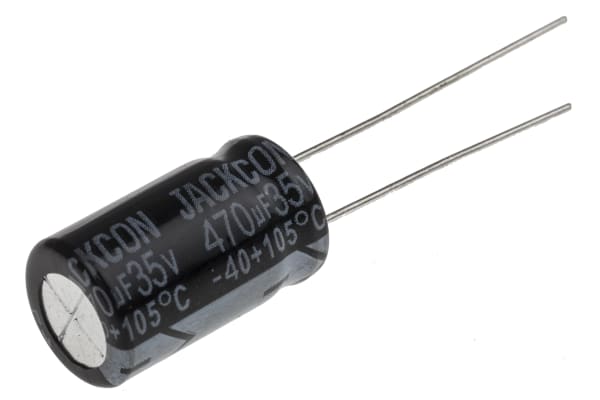 Product image for Radial alum cap, 470uF, 35V, 10x17