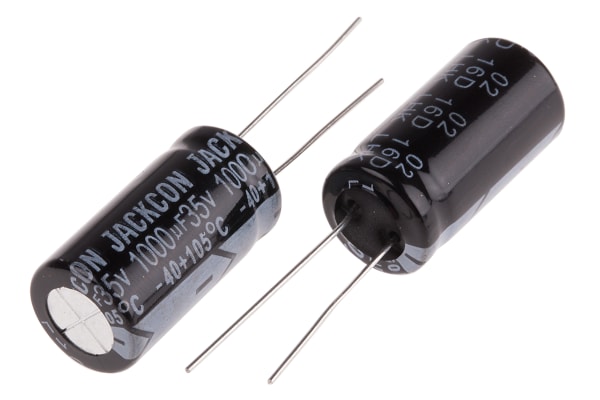 Product image for Radial alum cap, 1,000uF, 35V, 13x26