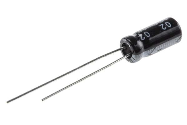 Product image for Radial alum cap, 10uF, 50V, 5x11