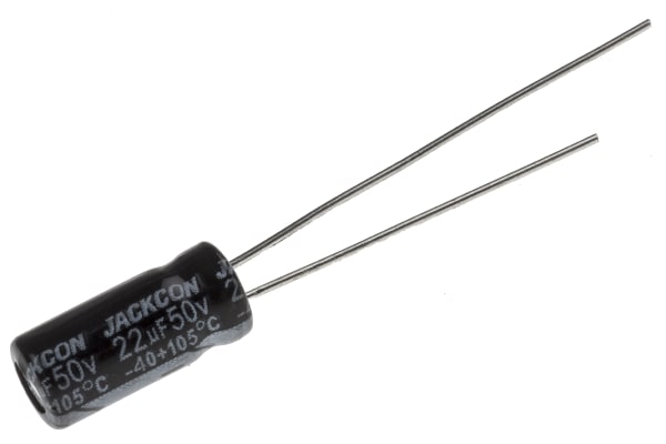 Product image for Radial alum cap, 22uF, 50V, 5x11