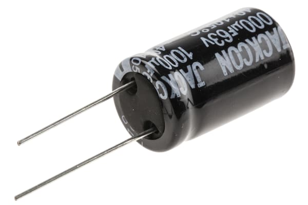 Product image for Radial alum cap, 1,000uF, 63V, 16x26