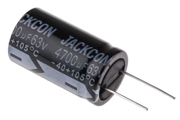 Product image for Radial alum cap, 4,700uF, 63V, 25x44