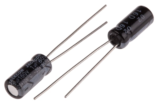 Product image for Radial alum cap, 1uF, 160V, 5x11