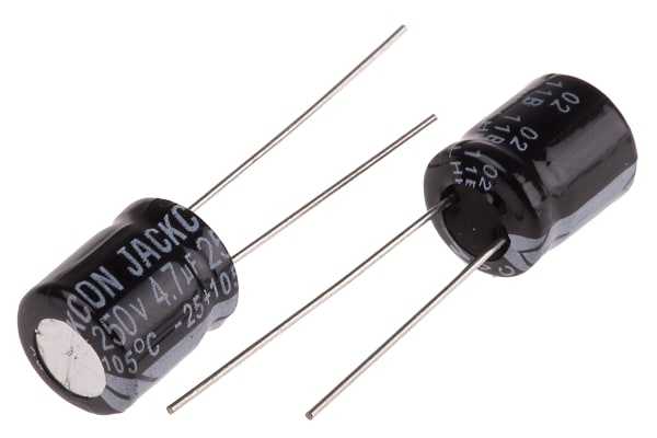 Product image for Radial alum cap, 4.7uF, 250V, 10x12