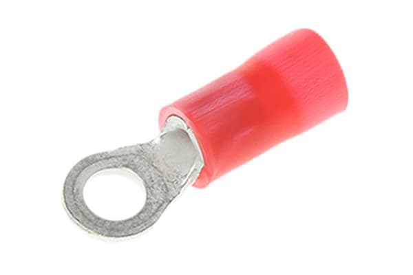 Product image for Ring terminal, PLASTI-GRIP, red, M3